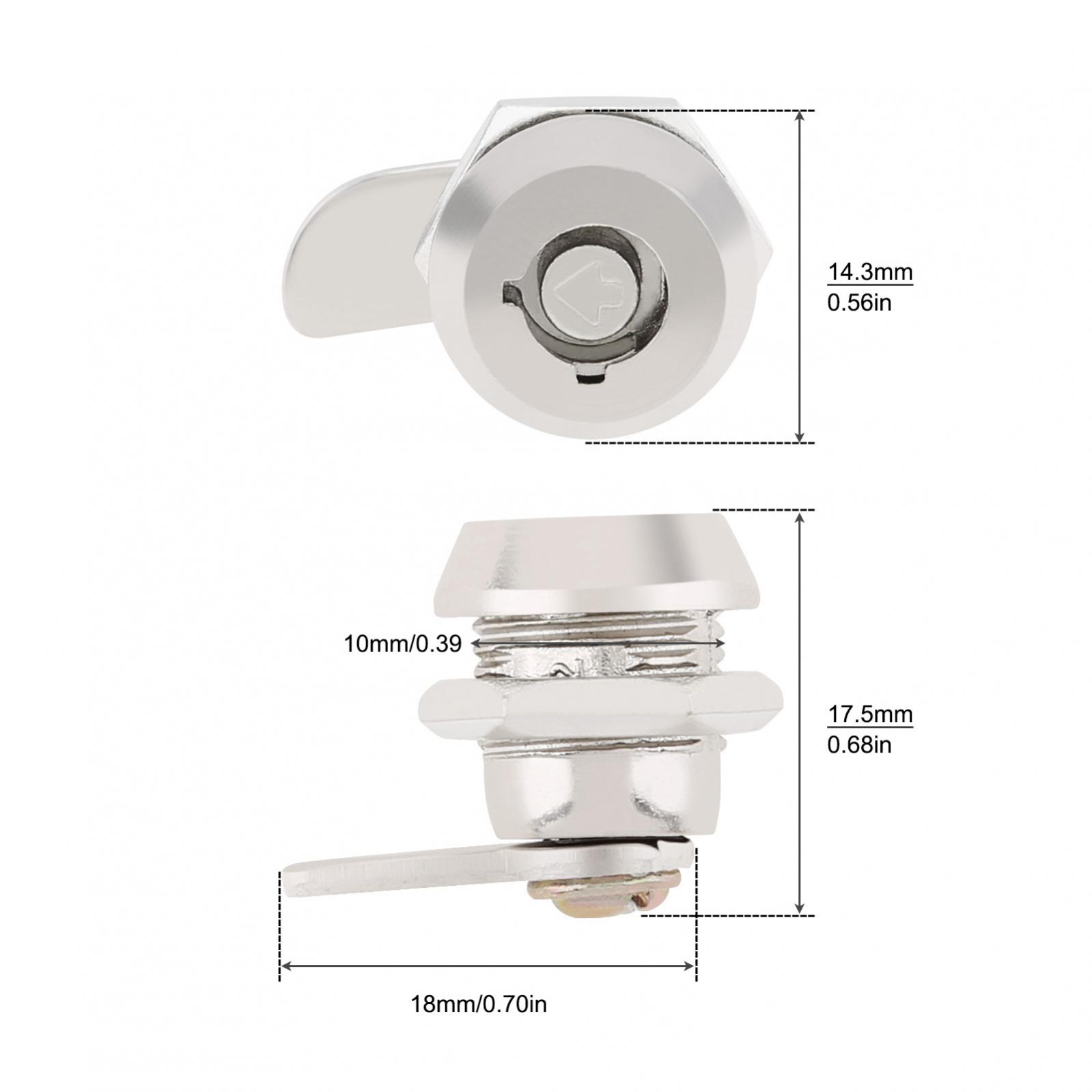 Mini Buisvormige Cam Kast Deurslot Voor Thuis Belangrijke Items Veiligheid Cilinder Deur/Mailbox/Telefoon Met 2 Sleutels