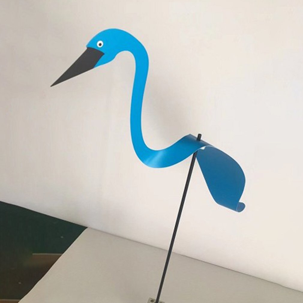 Tuin Flamingo Wind Indicator Grillige Roterende Vogel Sculptuur Absoluut Prachtige Unieke Dynamische Vogel Tuin Yard Decoratie: Blue bird