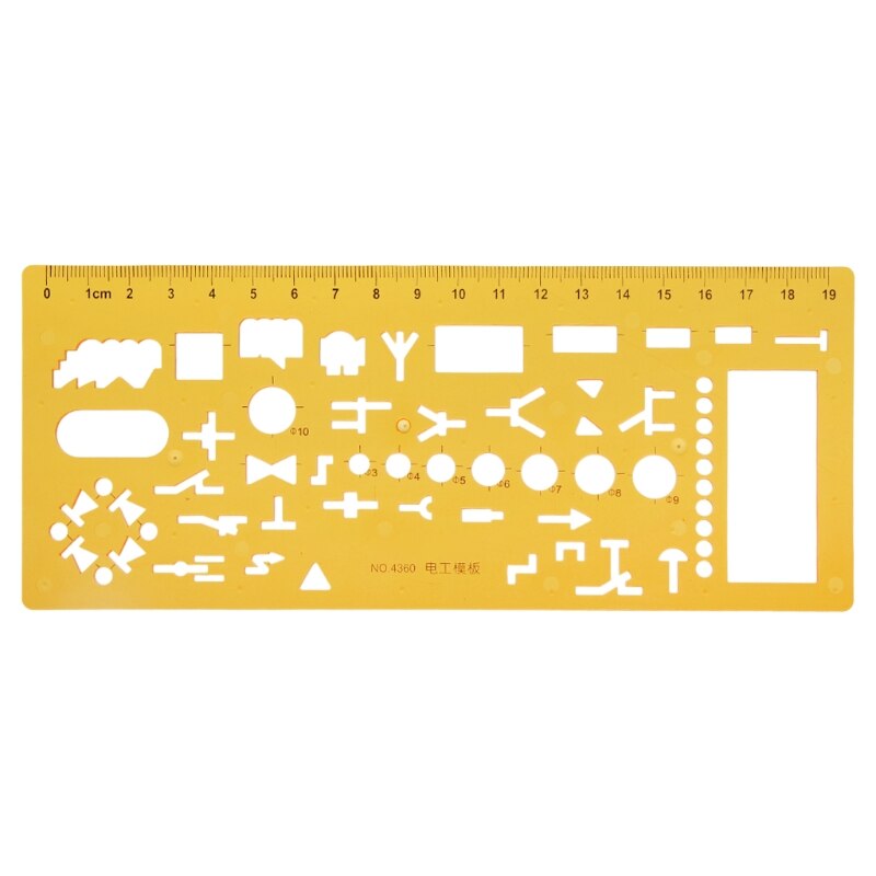 Architecture Building Drawing Template Ruler Stencil Measuring Tool Q6PA