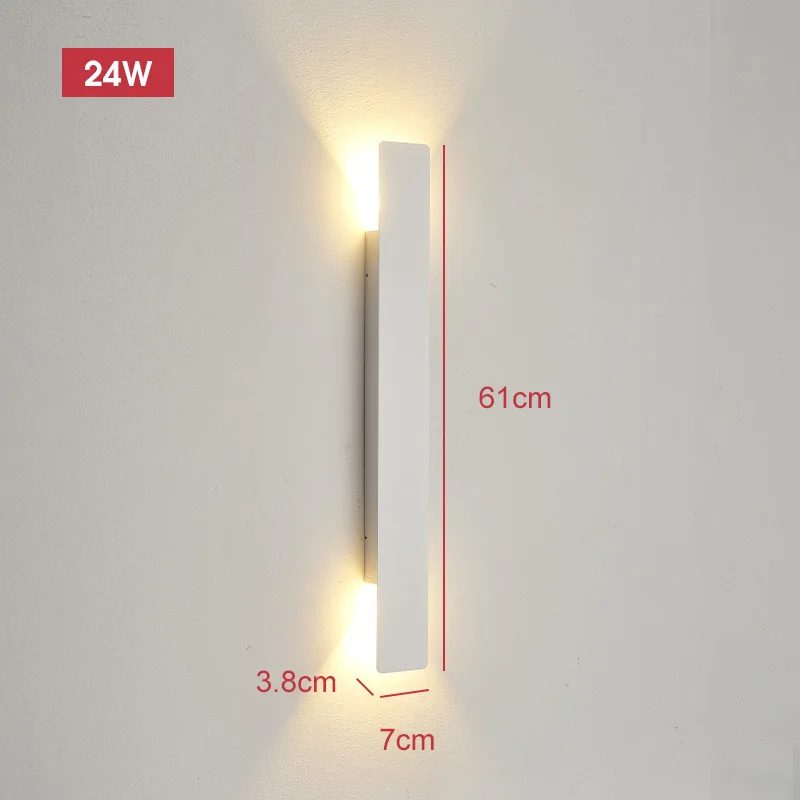 Nettlife LED-wandlamp met schakelaar - Zwarte binnenlamp voor in de gang met trekschakelaar, warm wit 3000K, 6W
