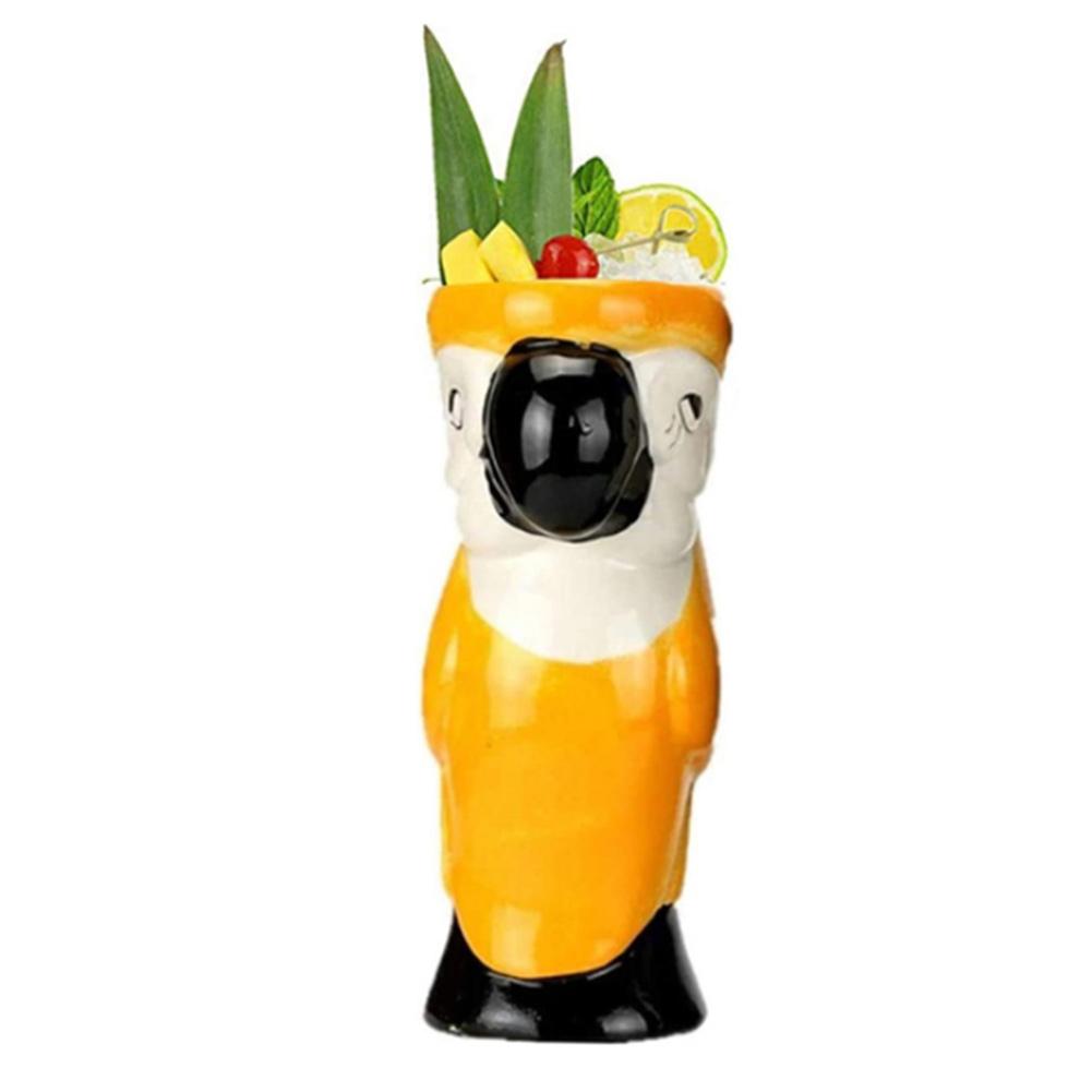 Tiki Cup Cocktail Set Of 4-Ceramic Hawaiian Party Cup Drink Exotic Cocktail Tiki Bar Hawaiian Party Bar Supplies: 03
