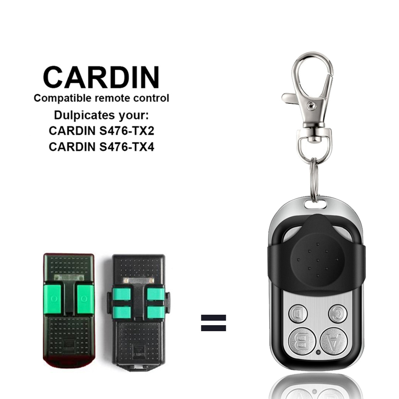 CARDIN Garage Door Remote Control S476 TX2 TX4 433MHz 433.92 MHz Clone CARDIN Fixed Code Gate Opener Duplicator