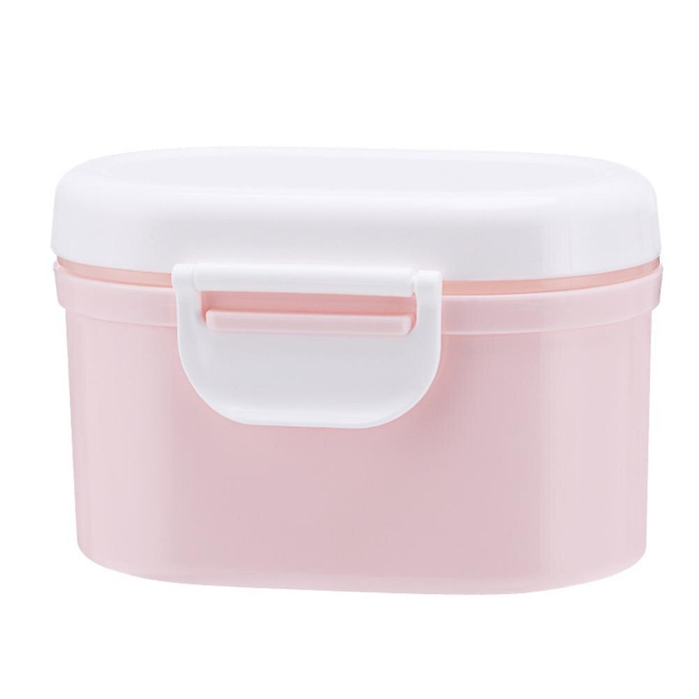 Portable Baby Milk Powder Food Storage Box Dispenser Sealed Container: pink S