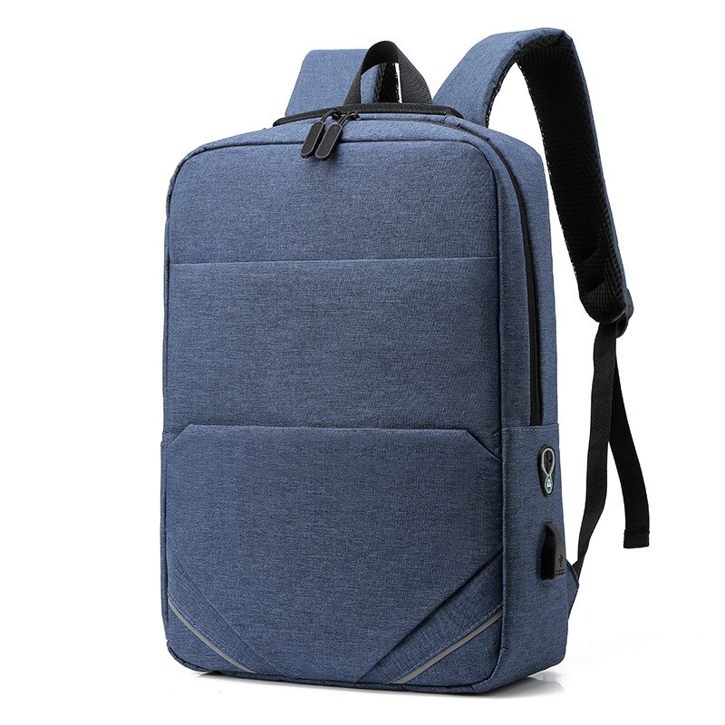 Saco de computador casual masculino coreano mochila moda tendência simples viagem mochila escola estudante saco: Azul