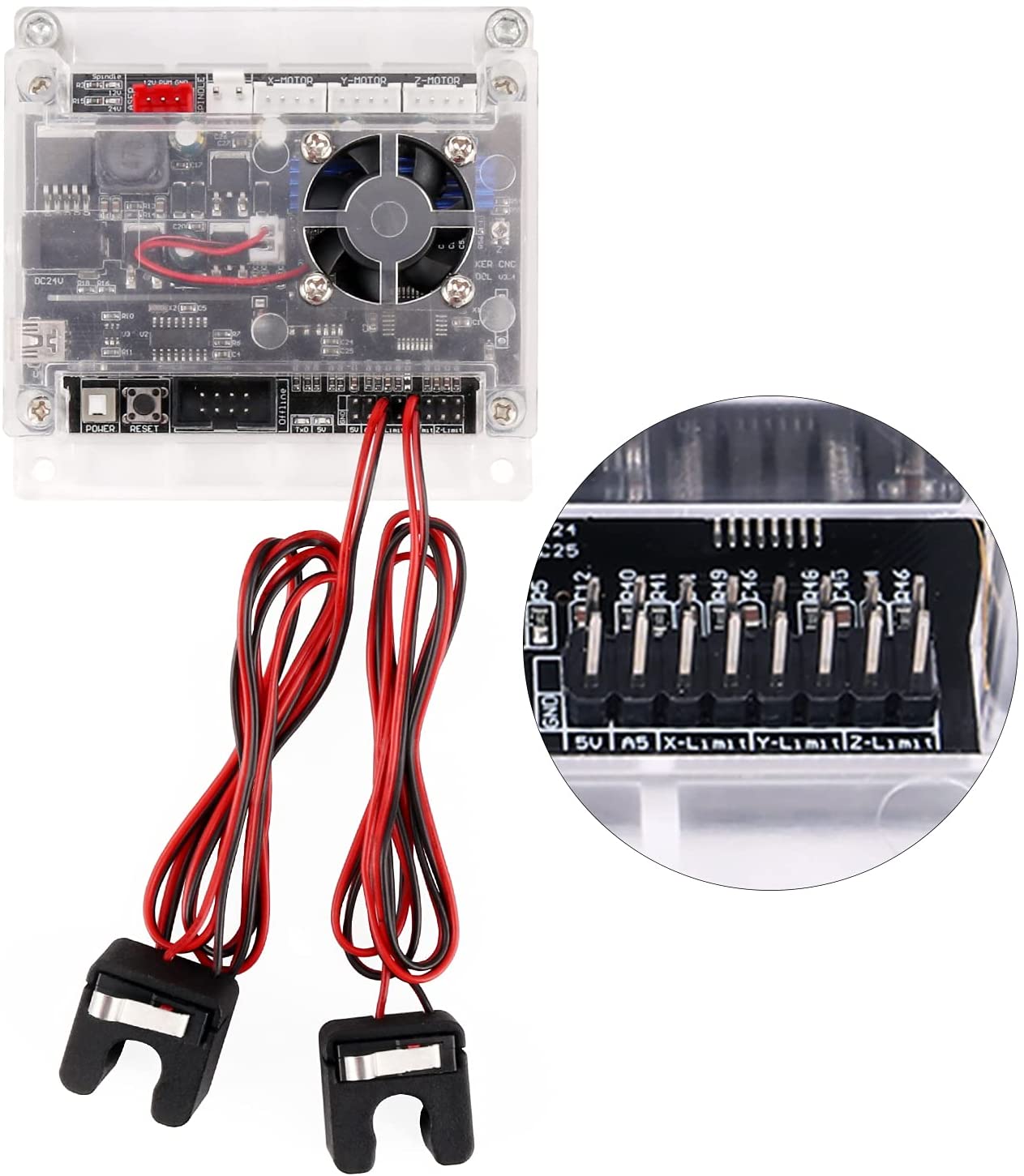 Limit Switch Kit Diameter 10mm X&amp;Y Optical Axis End Stop Limit Switch CNC 3 Axis Control Board for Engraving Machine