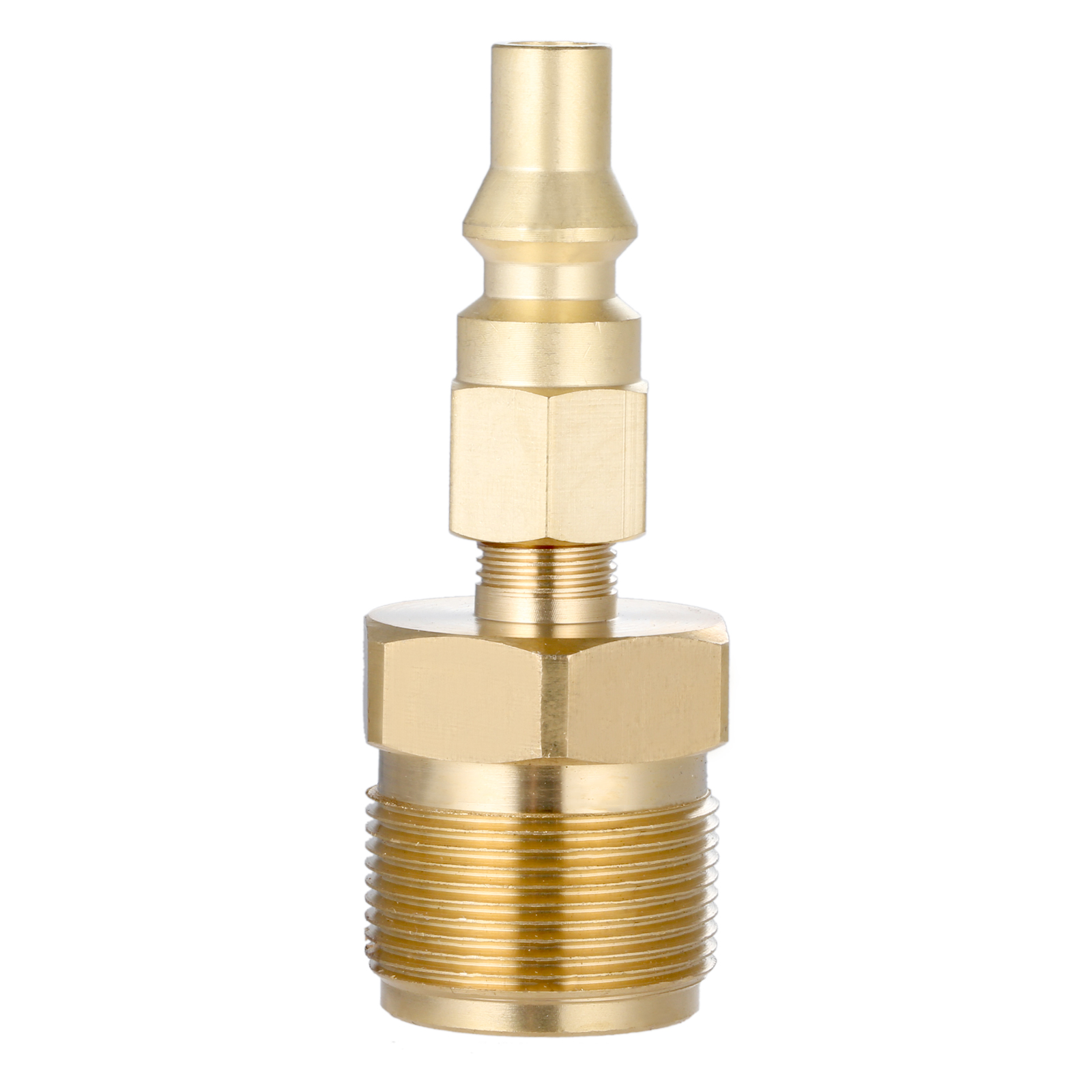 1pc 1/4" Quick Connect Disconnect Plug Brass 1lb Bottle Tank Thread Propane Adapter fit Portable Camper Grill Hook Up RV Trailer