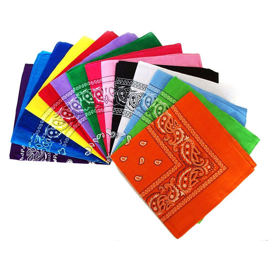 Hip Hop Männer Frauen Bandana Sport Headwear Paisley Bandana Handgelenk Hairwrap Doppelseitige Kopf Wickeln Schal Headwear