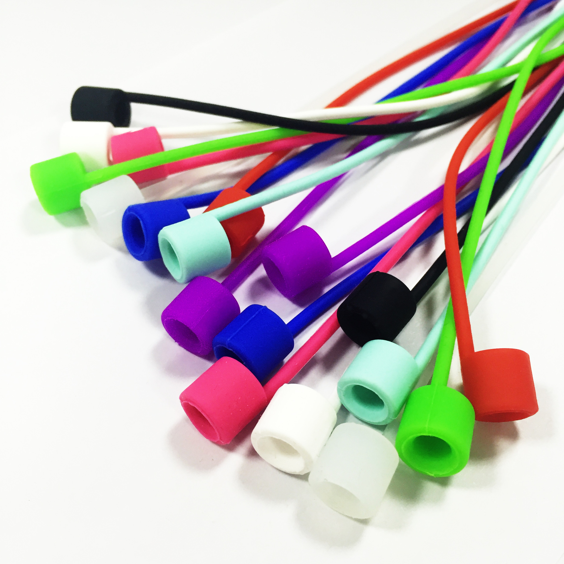Correa para Airpods, cuerda antipérdida para Airpods, cordón de silicona para Airpods, compatible con cuerda para Airpods, almacenamiento de auriculares antipérdida: MULTICOLOR