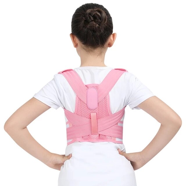 Justerbar børns kropsholdningskorrigerer rygstøttebælte børn ortopædisk korset til børn rygsøjlen tilbage lænd skulderbøjler sundhed