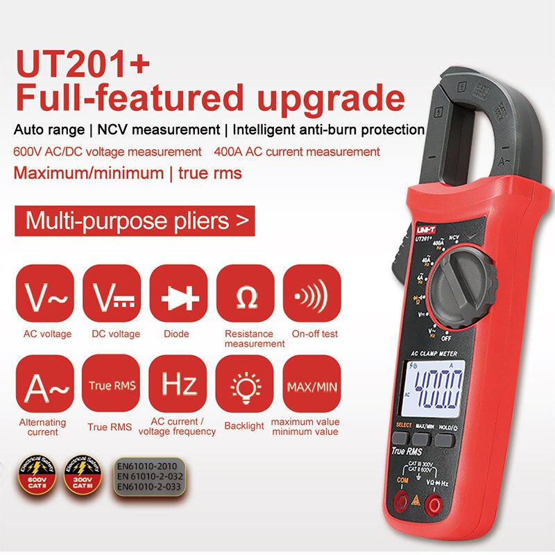 Ut202 Plus UNI-T UT201 +/UT202 +/UT203 + Handheld Digital Kle... – Grandado