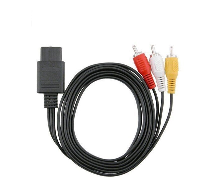 Cavo Video RCA 1,8m Per Console Retro: Per SNES, Game Cube, Nintend N64/64 - 2 Connettori Audio/Video