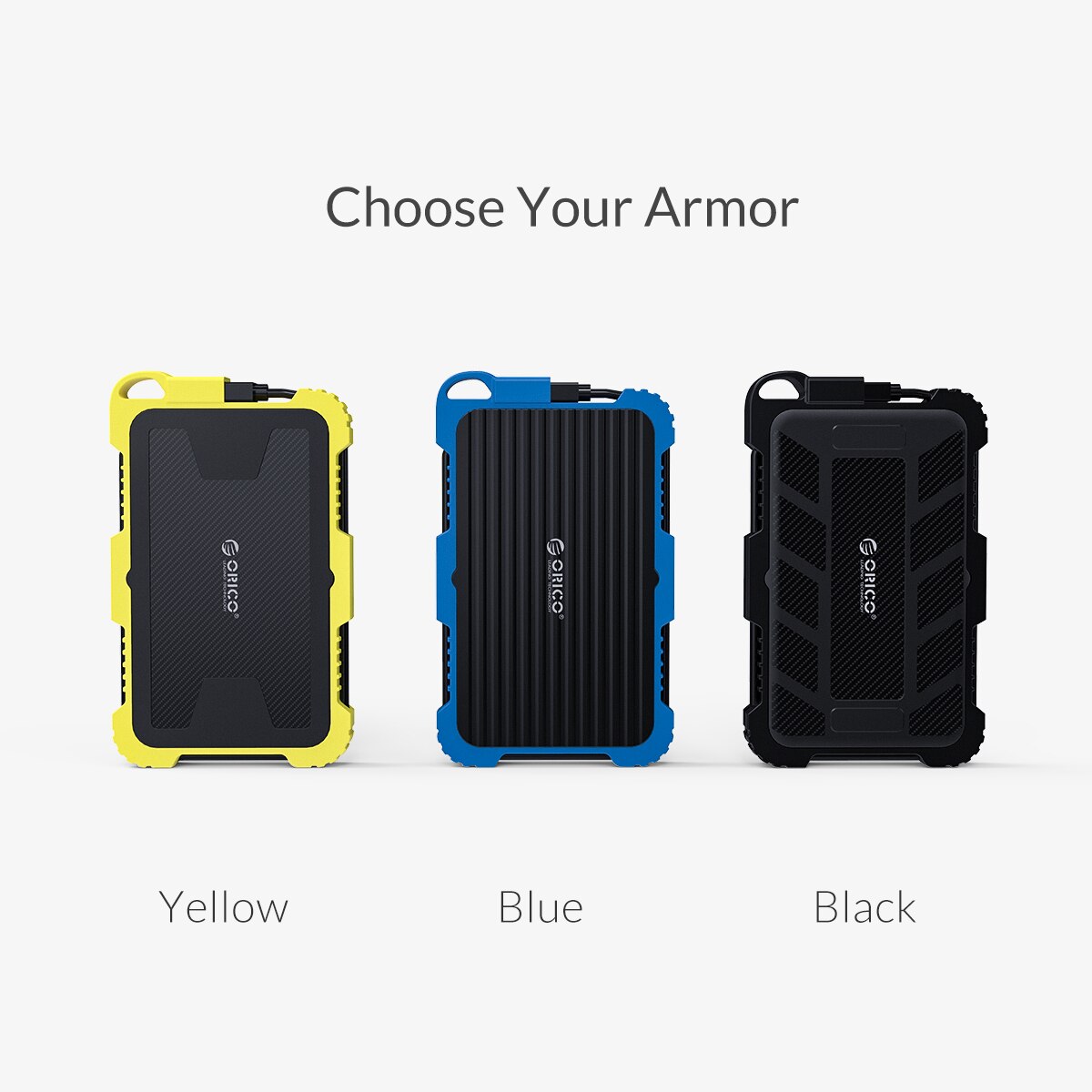 ORICO 2.5 Inch USB3.0 HDD Case With Hook Waterproof Shockproof Dustproof For Outdoor Hard Disk Box For 2.5 Inch HDD SSD