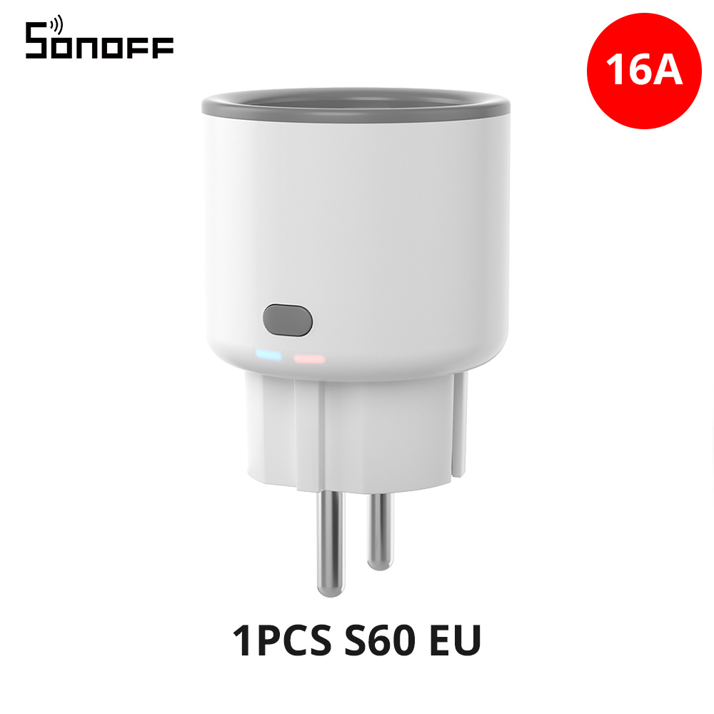 SONOFF S60 EU 16A iPlug Wi-Fi sprytny gniazdo elektryczne 1-5szt. Zabezpieczenie przed przeciążeniem Inteligentny pilot zdalnego sterowania przez eWeLink Alexa Google IFTTT: Bundle1