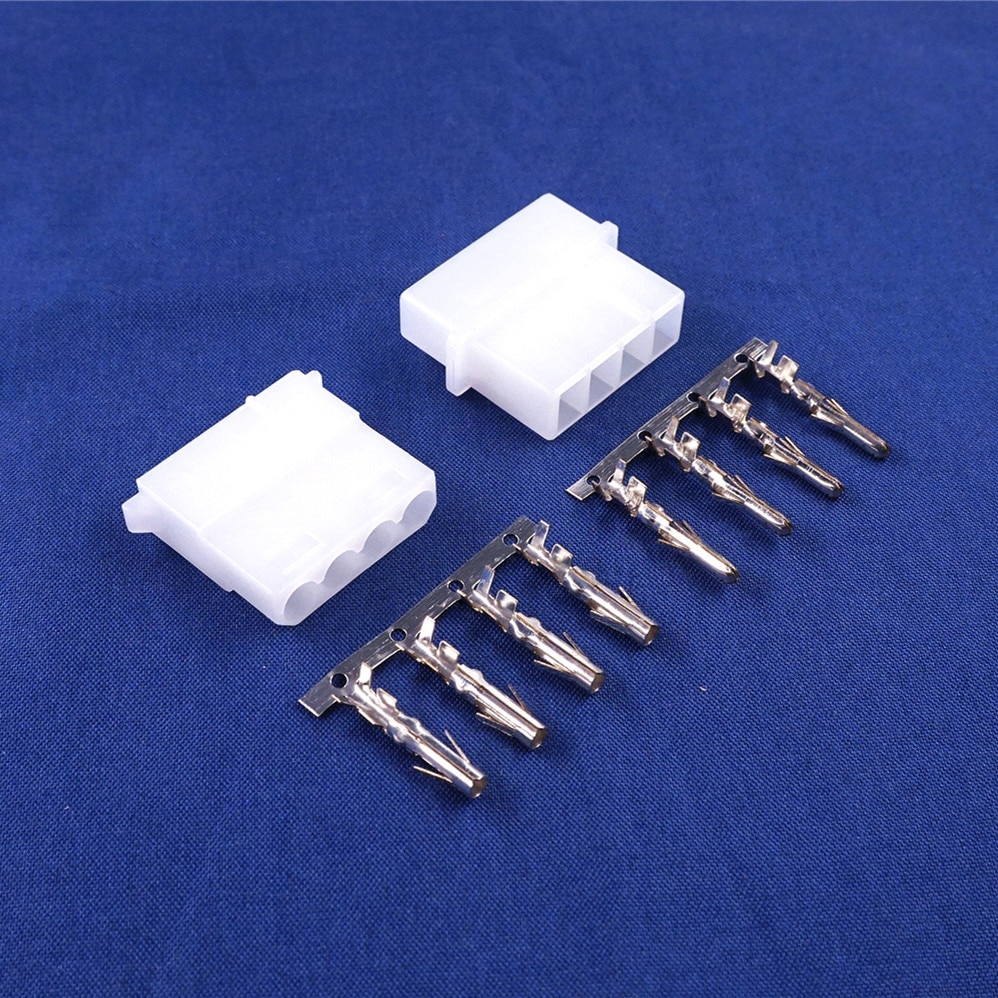 10 ensembles ATX / EPS Molex 5.08mm 4 broches mâle/femelle boîtier de connecteur d'alimentation + bornes pour ordinateur ATX EPS Power