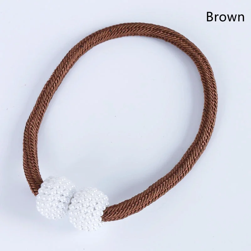 Parel magnetische gordijnclip Gordijnhouders Tie Back Buckle Clips Hangende balgesp Tie Back Gordijn Decor Accessoires: Light Grey / 55-90cm