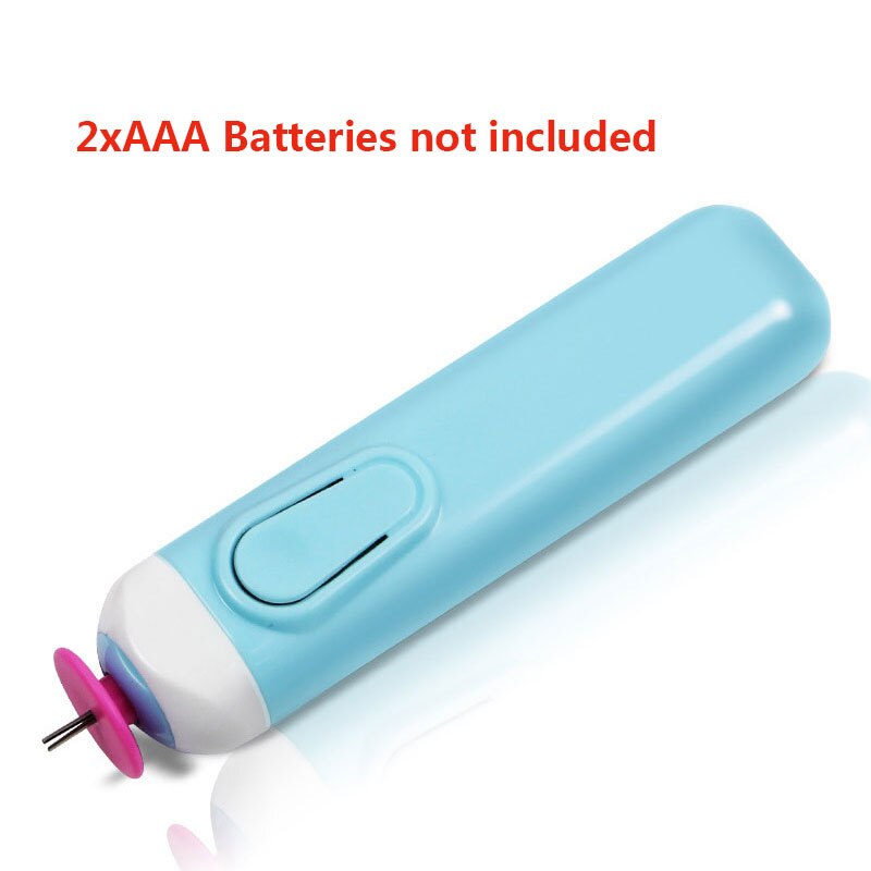 2 in 1 Quilling Slotted Tool Paper Rolling Electric Pen for General Quilling Paper Strips and Wider Paper Strips: green