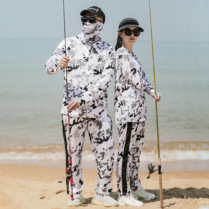 2022 diaolian pesca camisas/calças camuflagem proteção solar respirável umidade-wicking secagem rápida anti-uv upf50 + ternos de pesca