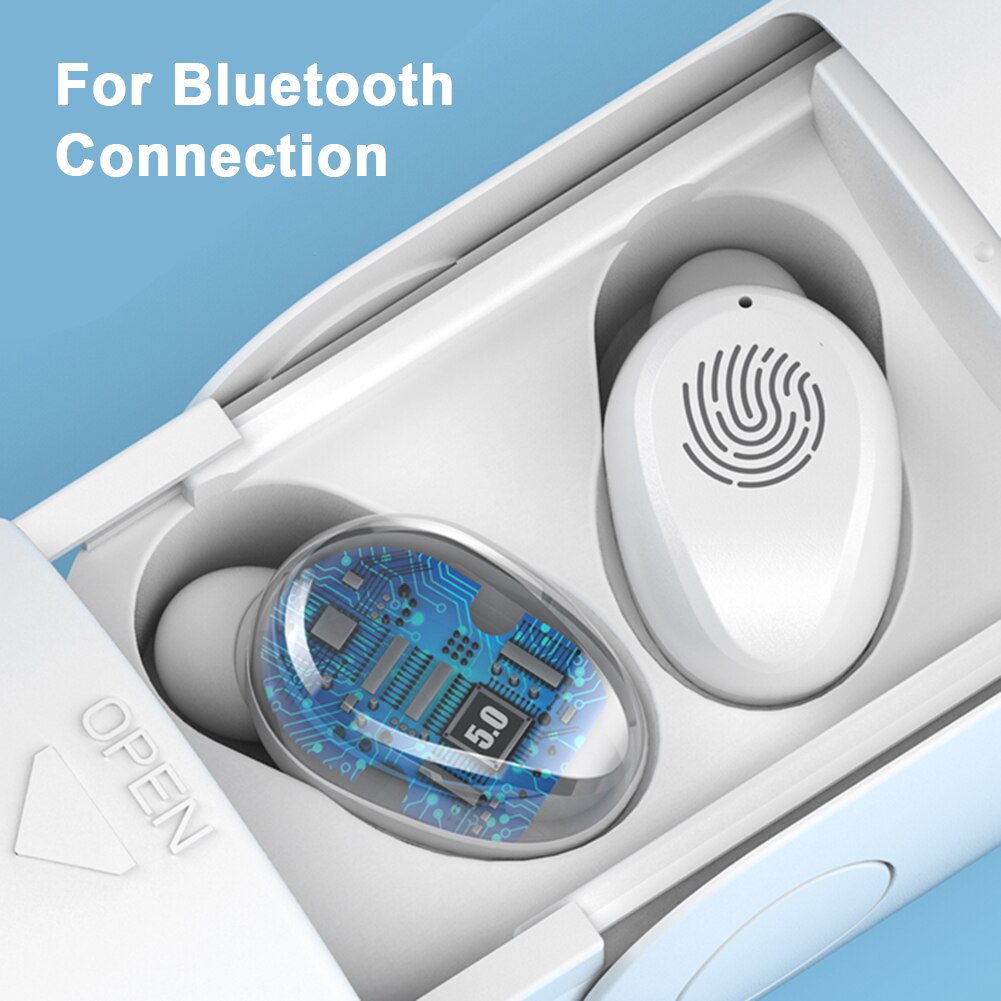 Universal Wireless Bluetooth 5.0 Earphone Headset F7 TWS Earbuds Earphones with Handheld Fan Charging Box For iPhone Xiaomi