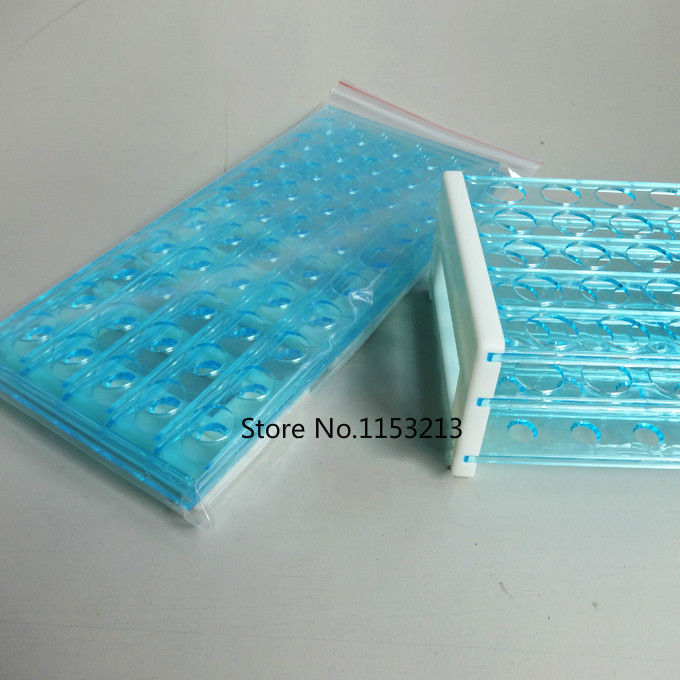 Plastic Laboratory Test Tube Rack 18mm * 40 Vents Durable Plastic Double Deck suitable for tubes of 15mm -18mm