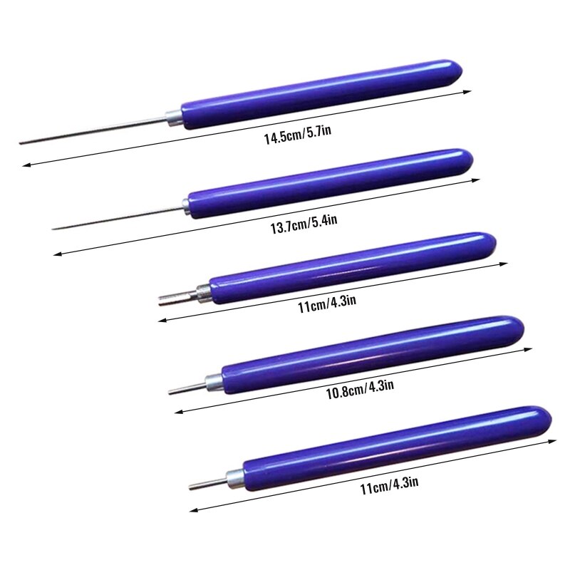 5pcs Quilling Paper Pen Scrapbooking Rolling Manual Craft Simple Quilled Tool DIY Origami PVC Handle Slotted Structure