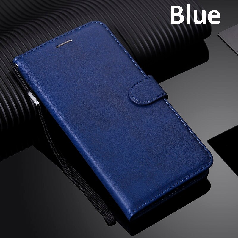 Funda cartera para LG K8 Lte K350 K350E K350N 5,0 "funda de cuero para teléfono para LG K7 bolsa versiones para LG K8 funda sólida: For LG K8 / KTCS-Blue