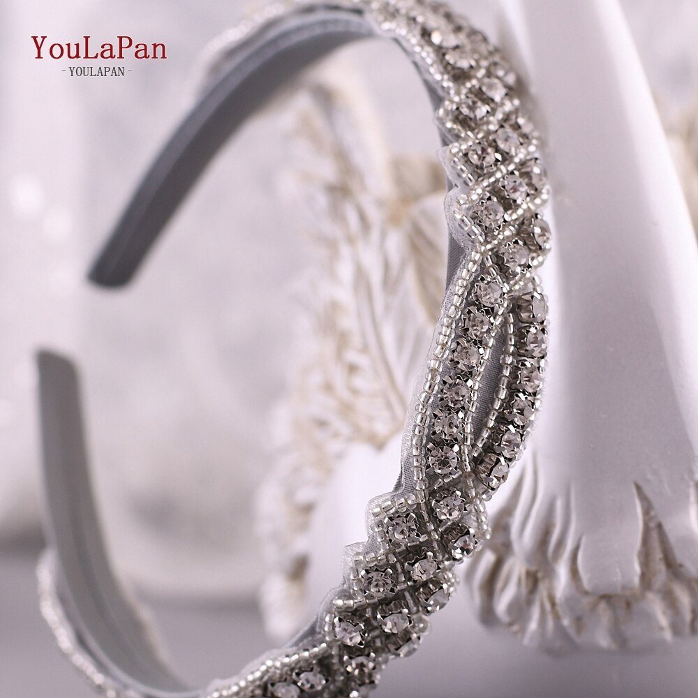 Youlapan  s332- fg luxe glinsterende strass hoofdband bruids haarband dames haaraccessoires barokke haarband