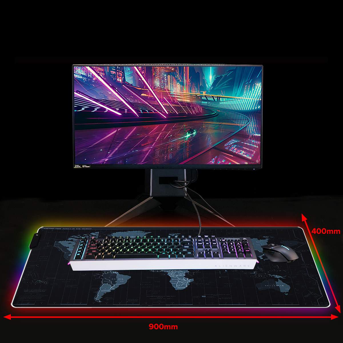RGB Gaming Mouse Pad Large Gamer Computer Mousepad LED Keyboard Desk PC Mause Pad Laptop Desk Mat