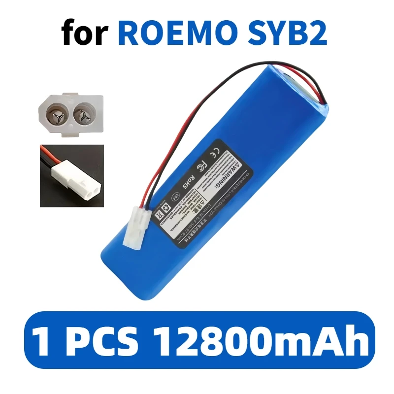 Für ROEMO SYB2 Roboter Staubsauger Original Zubehör Lithium-Batterie Akku Pack 12800mAh.4s2p.14.4v.: WHITE
