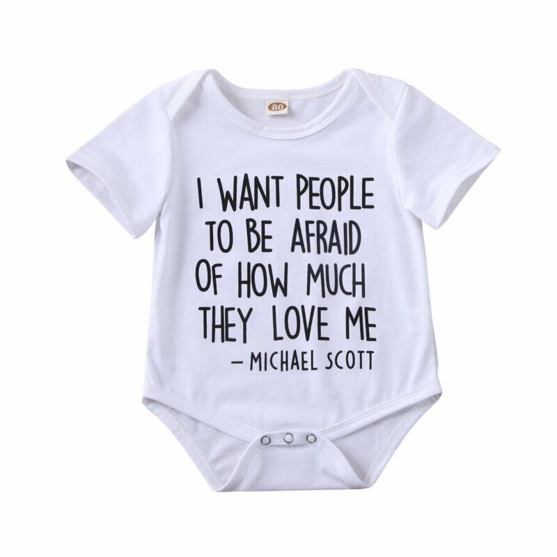 0-18M Infant Baby Boy Girl Bodysuits Clothes Letter Printed Short Sleeve Cotton Jumpsuit Summer Clothes