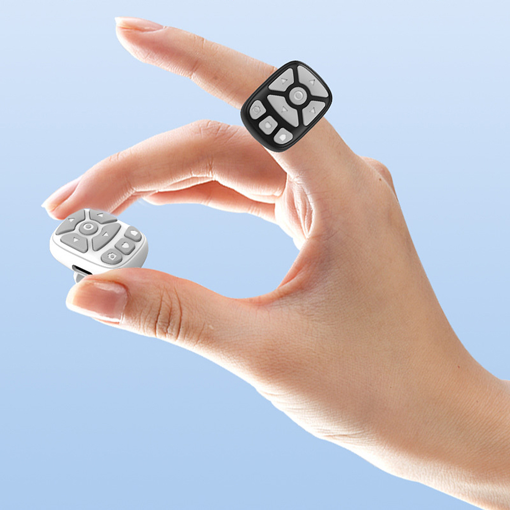 Pierścień przewijania pilota Bluetooth Przewracanie stron e-booków dla mobilnego pilota wideo Tiktok Kontroler aparatu Selfie Stick