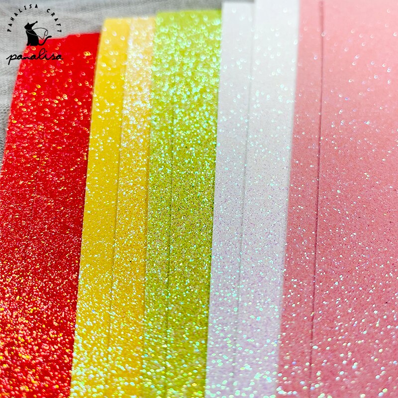 Panalisacraft 120 gsm  a4 10 kpl sekavärejä ombre glitter paperi superkiiltävä paperi premium korttipaperi askartelupaperi korttipaperi: Default Title