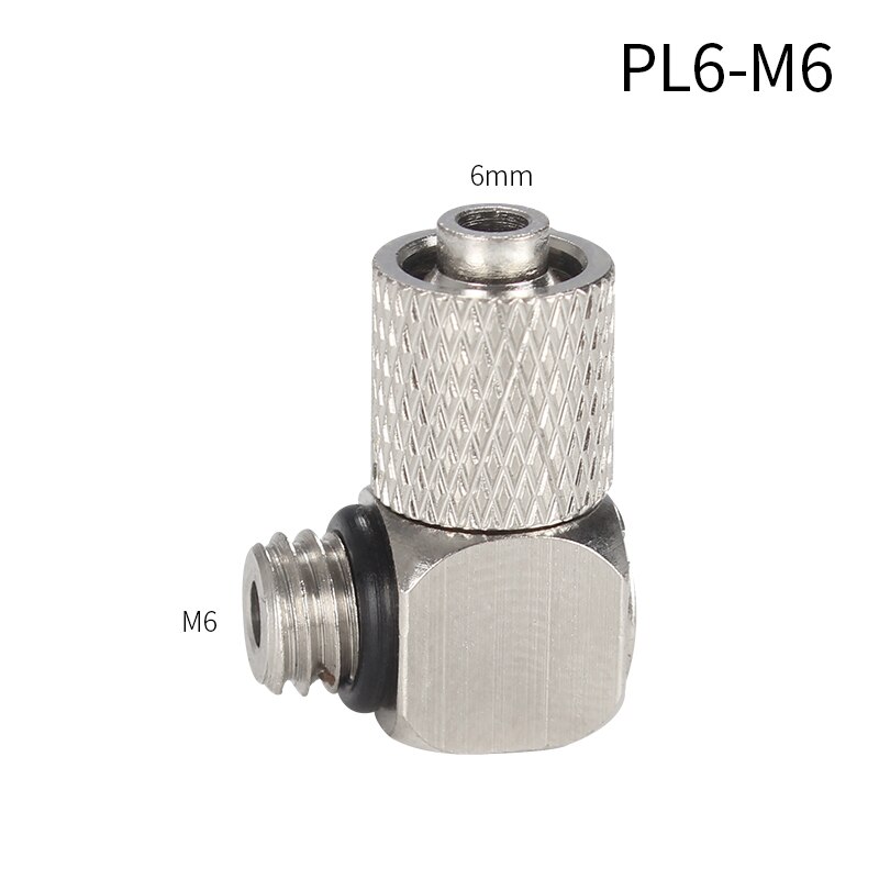 Pneumatic Fitting Male Thread M5 M6 To Air Tube 4mm 6mm ， Mini Straight Pneumatic Pipe Air Quick Joint Coupler Connector: PL6-M6