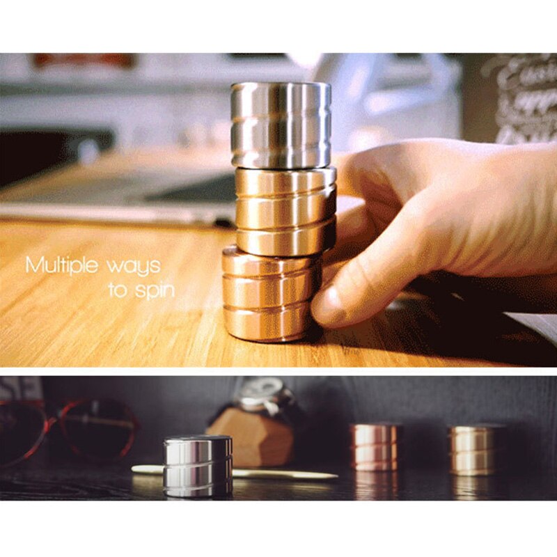 Desktop Decompression Rotating Cylindrical Gyroscope Office Desk Toys Optical Illusion Flowing Toy
