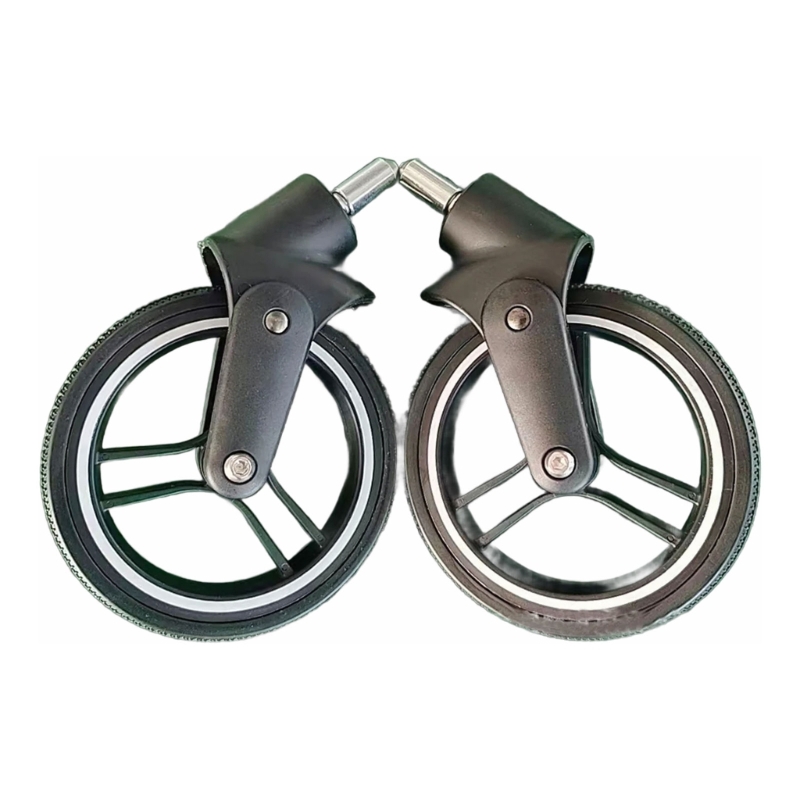 Kinderwagenwielset Betrouwbare rubberen en metalen kinderwagenwielen Vervanging voorarmsteun voor Yoya Dearest: WHITE