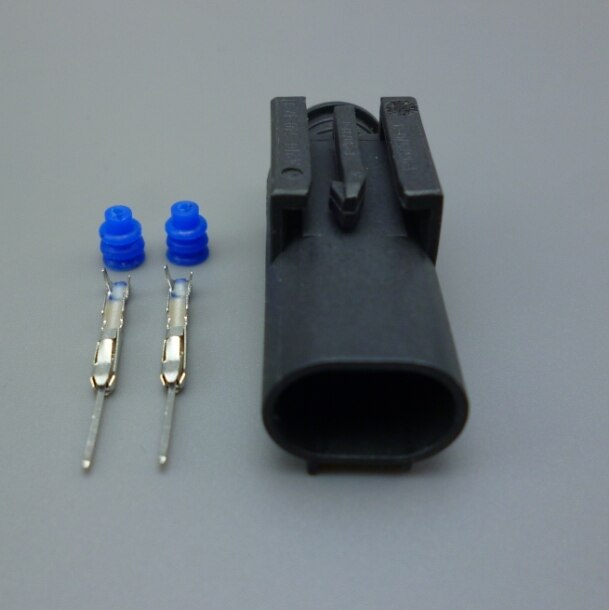 Shhworldsea-conector de cable macho y hembra de 2 pines Sensor de temperatura del agua del refrigerante del motor, enchufe para BMW Buick 1-967644-1: 1sets male