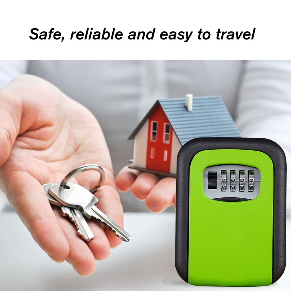 Alloy Code Lock Key Box Keysafe Password Security Code Lock Travel Security Padlock Key Storage Password Boxes: green