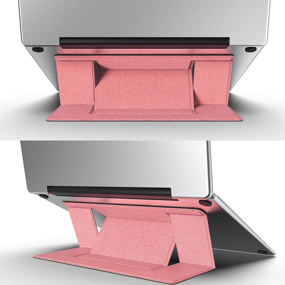 Laptop Stand Accessoires Monitor Stand Suporte Notebook Computer Houder Voor Macbook Chromebook Ondersteuning Ipad Tablet Cooler Pad: pink