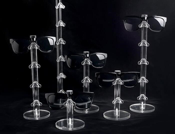 Solbriller display rack klare akryl briller show rack counter briller display holder