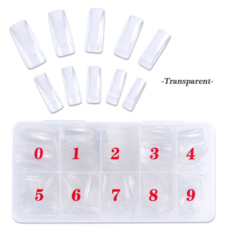 500 Stks/pak Nep Kunstmatige Acryl False Teen Nagels Tips Natuurlijke Witte Transparante Teennagels Voet Manicure Beauty Nail Tool: Default Title