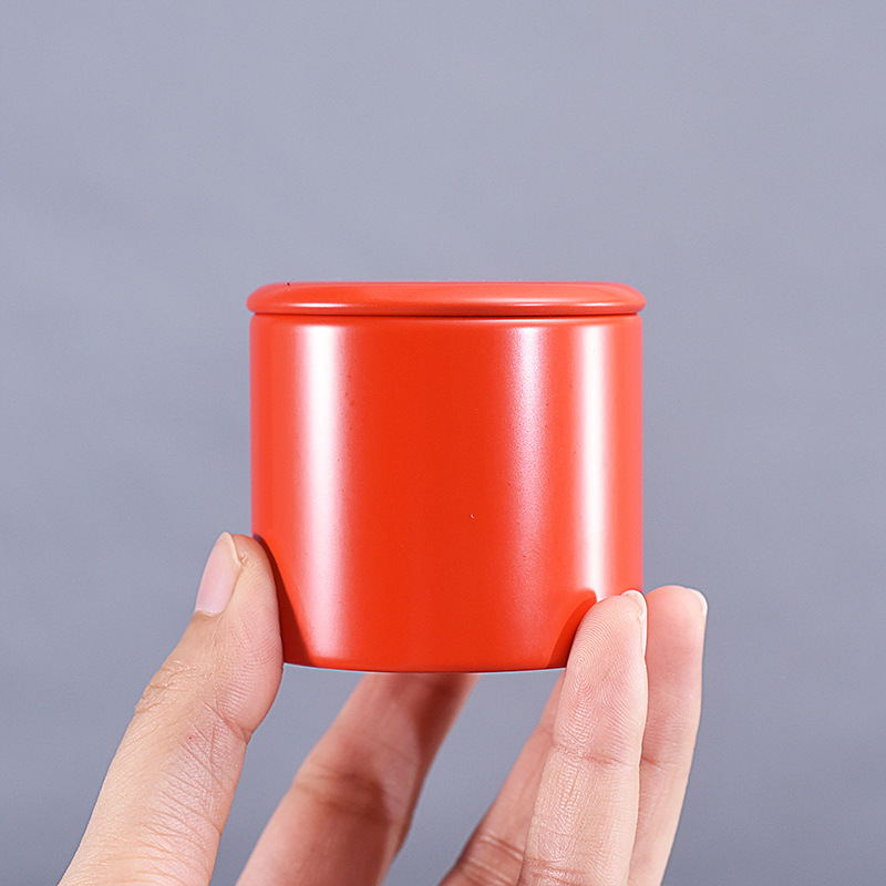 Small Metal Sealed Tea Box Caddy Round Tinplate Portable Travel Universal Tea Container Tea Coffee Spices Sugar Storage Jars: Style 10