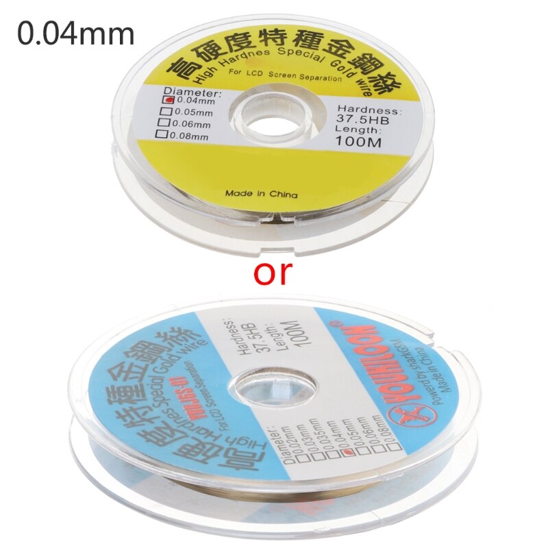 100M Legering Goud Molybdeen Draad Snijden Lijn Lcd Scherm Separator Reparatie: Type B