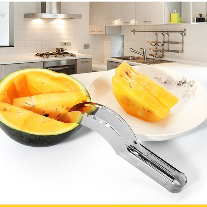 Rvs Watermeloen Slicer Cutter Mes Corer Fruit Groente Gereedschap Keuken Gadgets