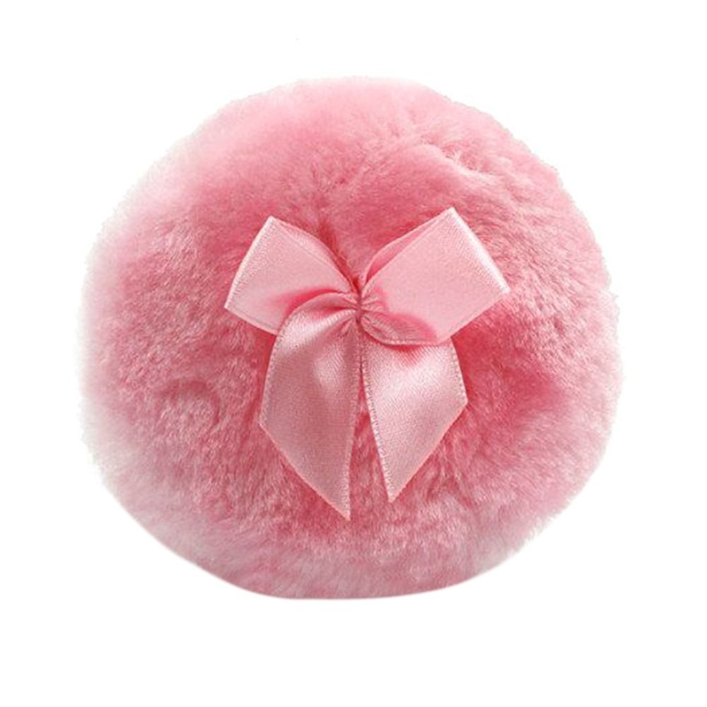 Esponja de polvo esponjosa grande Ultra suave, lavable, reutilizable, de terciopelo, para cara y cuerpo, esponjas de polvo sueltas, herramienta de maquillaje en seco y húmedo: Blanco