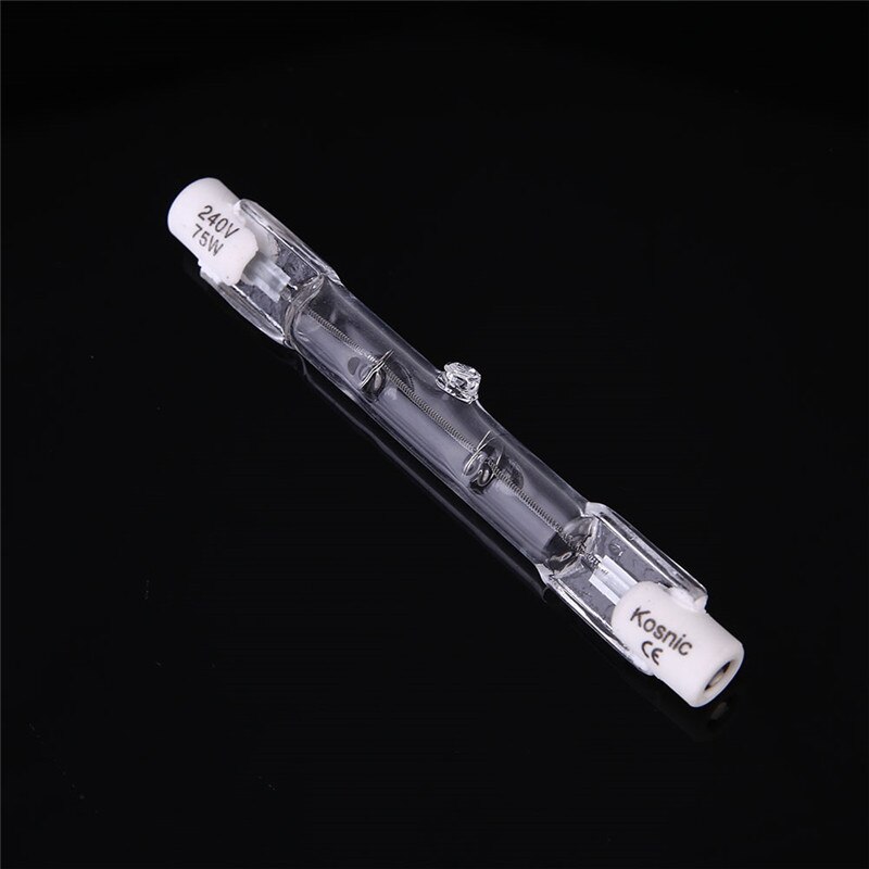 1PC Linear Double Ended Halogen Light Bulb Transparent Warm White Lamp 118mm R7S 220-240V 300W Watt Wedding Party Decoration: 78mm 75W