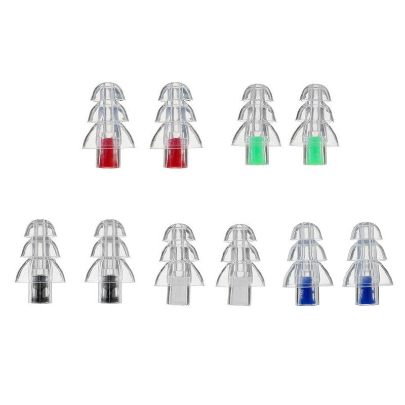 1 Pair Noise Cancelling Earplugs Hearing Protection Reusable Silicone Ear Plugs For Sleep Concerts Musician Bar Drummer