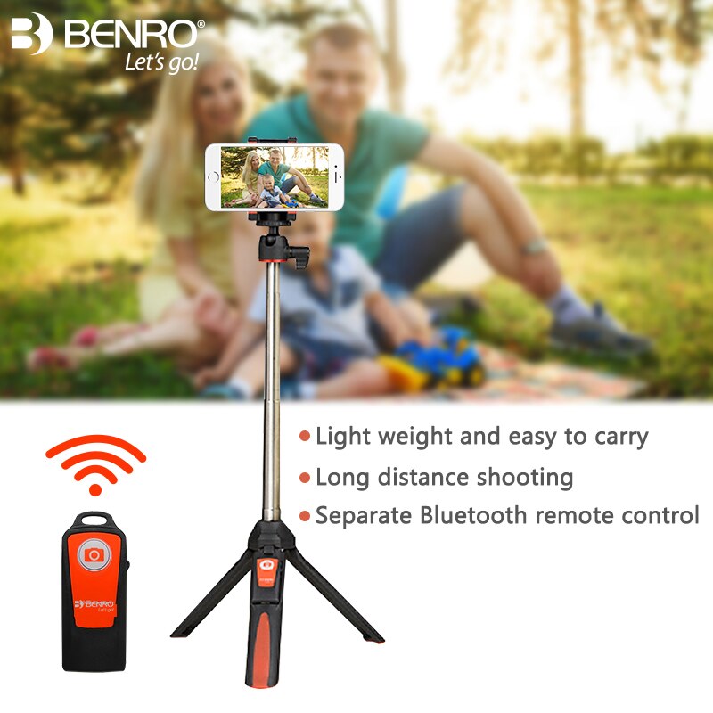 Benro MK10 Desktop 4 in 1 Erweiterbar Selfie Stick Live Halter Bluetooth Fernbedienung Für IPhone GoPro Huiwei MI Telefon