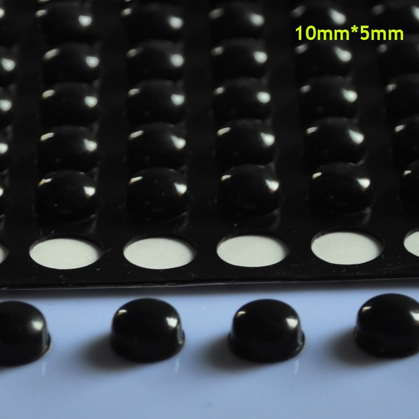 128 stks 10mm * 5mm zwart zelfklevend soft anti slip bumpers siliconen rubber voeten pads geweldig silica gel schokdemper