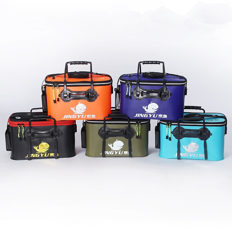 40/45/50cm Portable pliant seau de pêche sacs de pêche poisson porter seau équipement en plein air EVA pêche Camping randonnée seau stockage