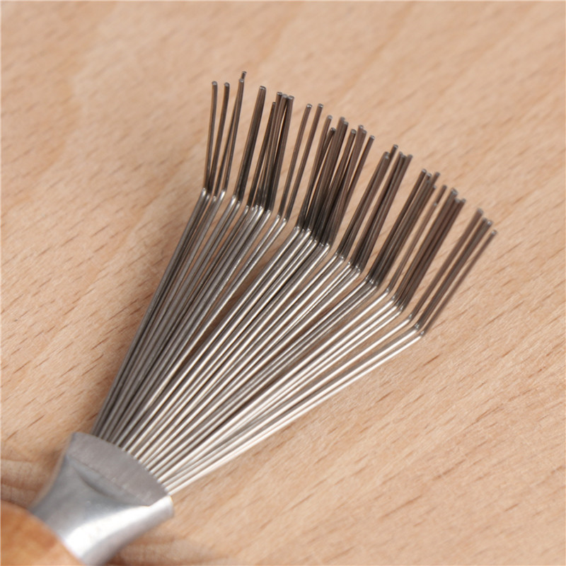 1Stck Holz Kamm Reiniger empfindlich Reinigung Abnehmbare Haar Pinsel Kamm Reiniger Werkzeug Griff Embeded Werkzeug Gebrochen Haar Reiniger