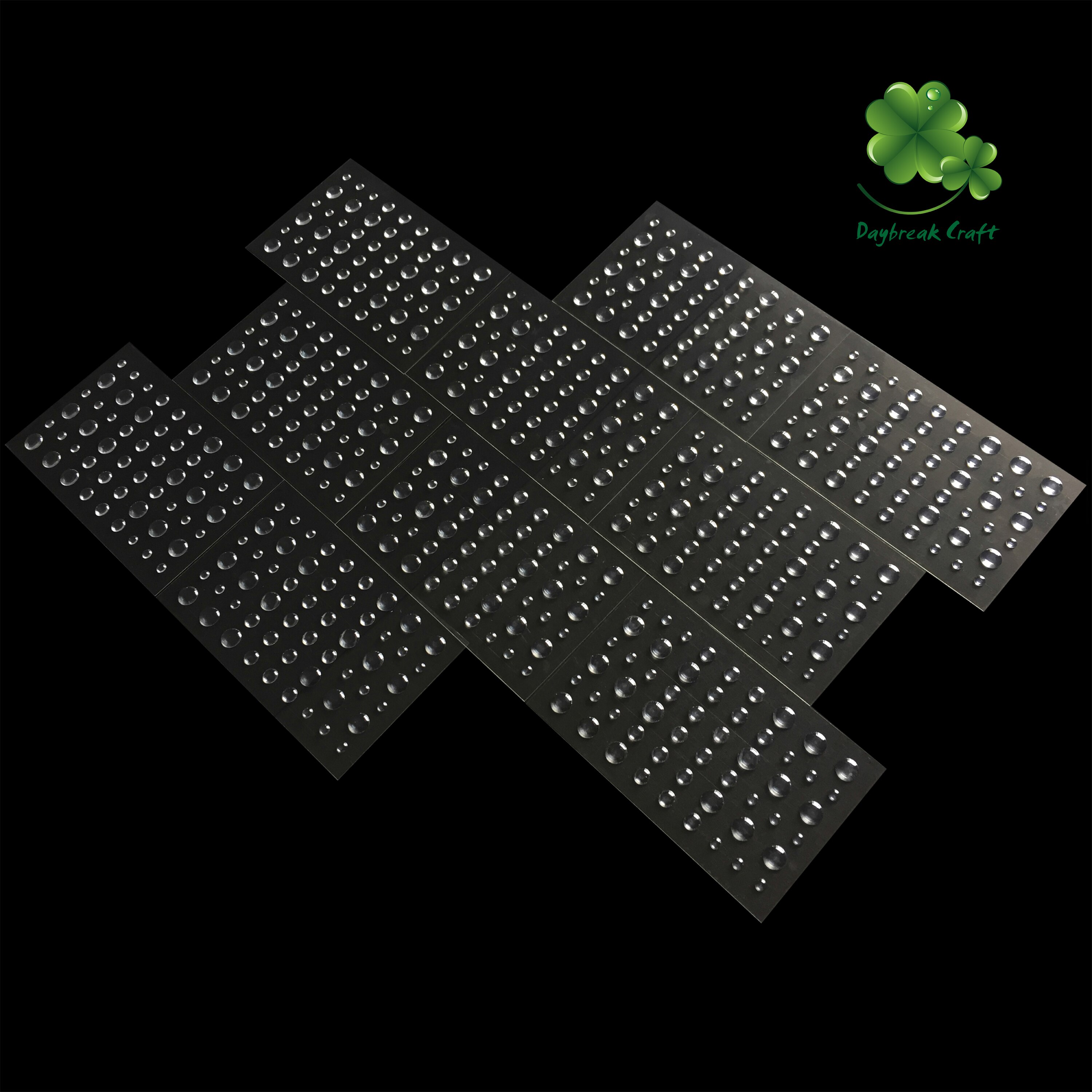 (Pack of 10) water crystal clear enamel dots sticker